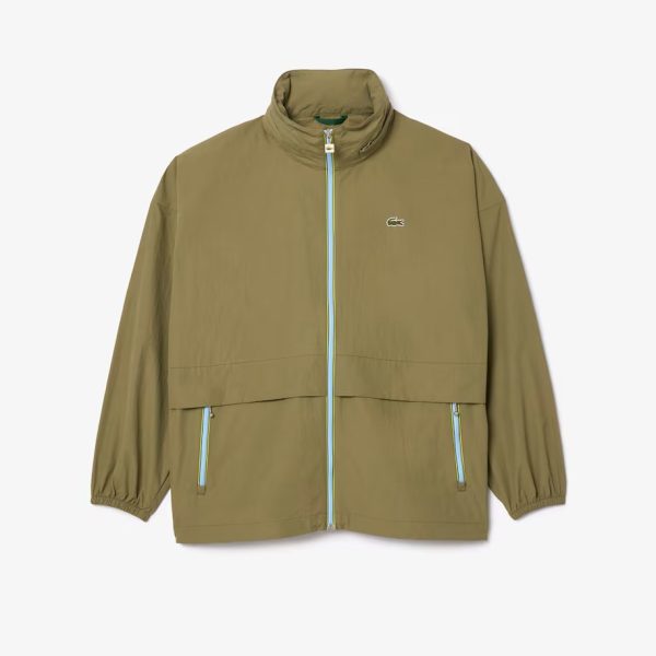jaket hijau olive Lacoste original minimalis