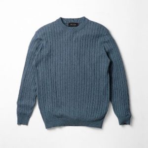 Sweater rajut pria warna biru tua Kale Sydney